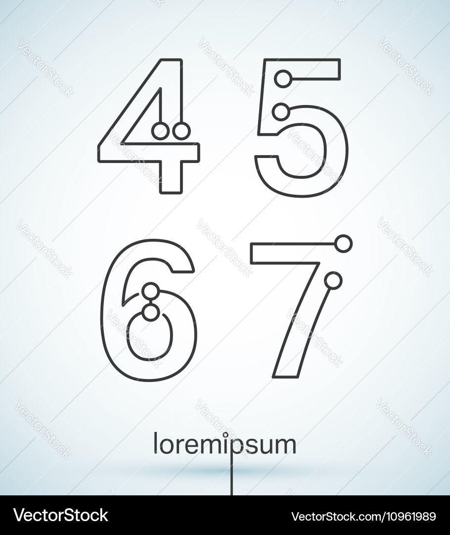 Connection dots font vector image