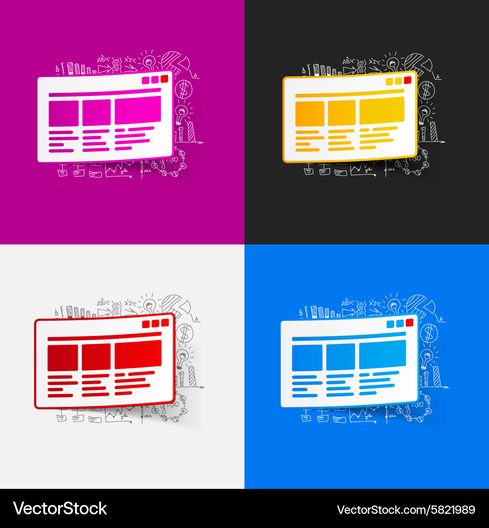 Drawing business formulas interface vector image
