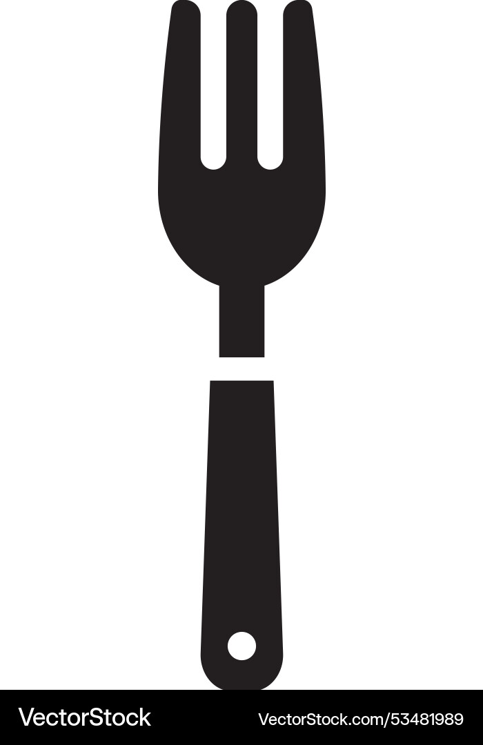 Fork icon logo design template isolated Vector Image