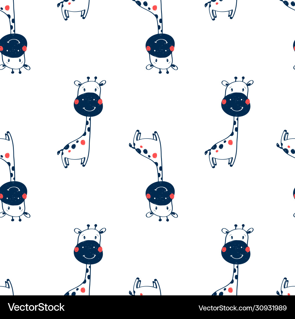 Giraffe nahtlose Muster-Design mit Slogan Giraffe nahtlose Muster-Design mit Slogan vektorbild