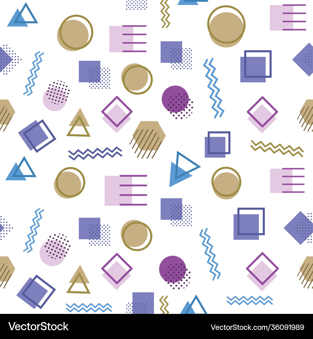 Memphis style with geometric pattern Memphis style with geometric pattern vector image
