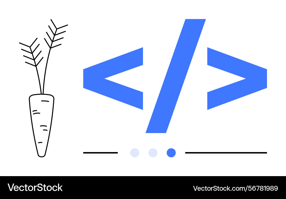 Modern coding symbol with carrot Vector Image