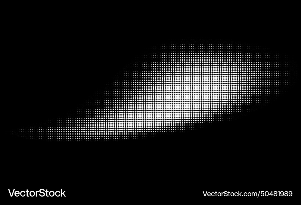 Monochrome gradient halftone dots background Vector Image