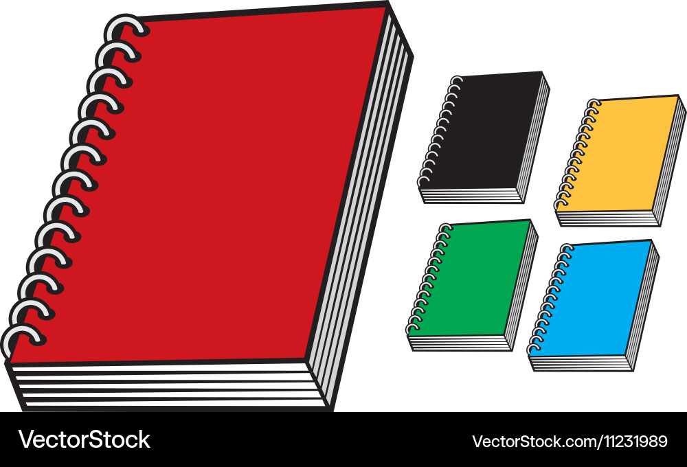 Notebook Icon Set vector image