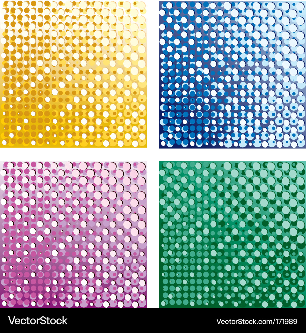 Retro Halftone Patterns Vector Image