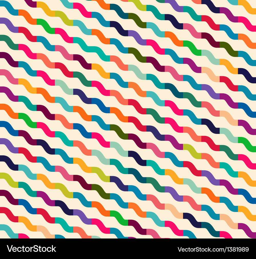 Seamless colorful waves for universal usage vector image