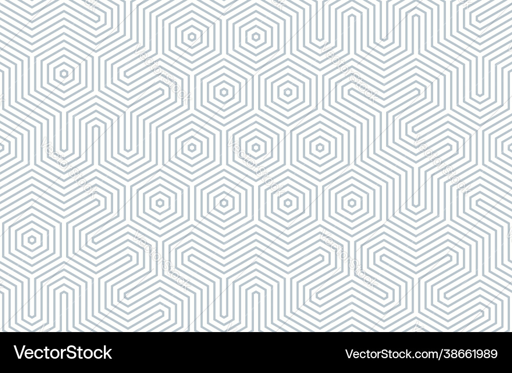 Seamless geometric pattern with hexagons and lines Seamless geometric pattern with hexagons and lines vector image