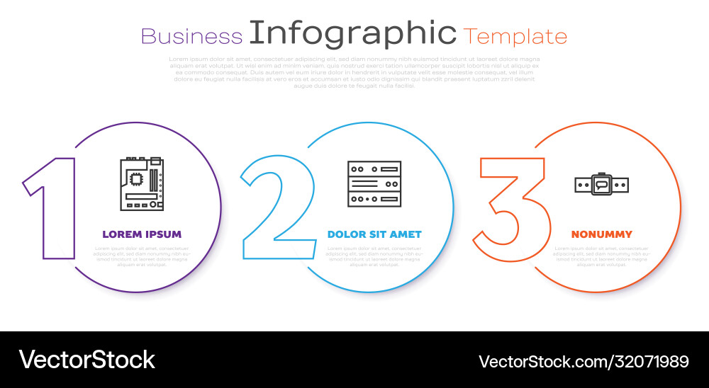 Set line motherboard server data web hosting Set line motherboard server data web hosting vector image