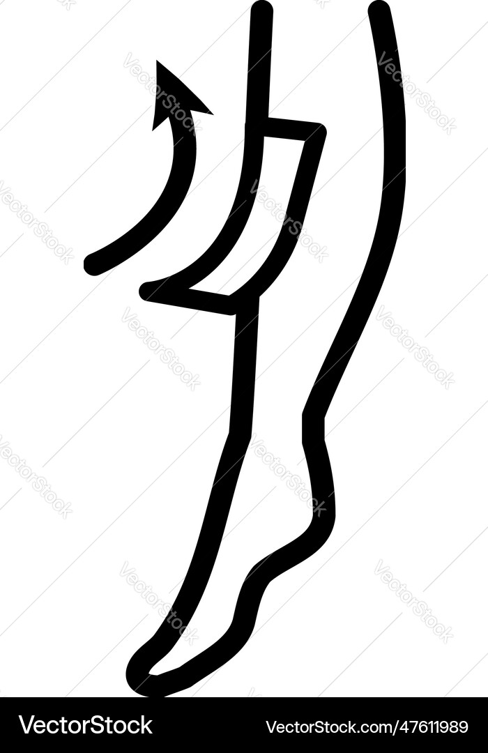 Shaved lady legs outline icon cosmetology Shaved lady legs outline icon cosmetology vector image
