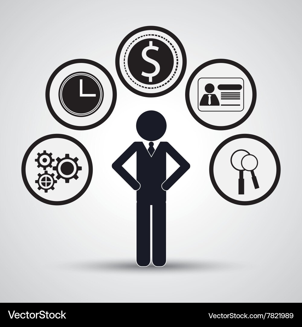 Solution and communication con design Vector Image
