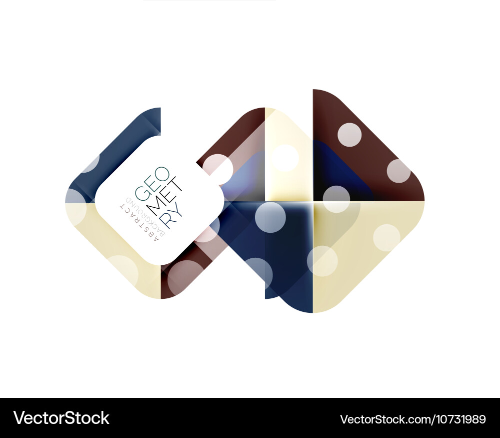 Square and triangle pattern background vector image