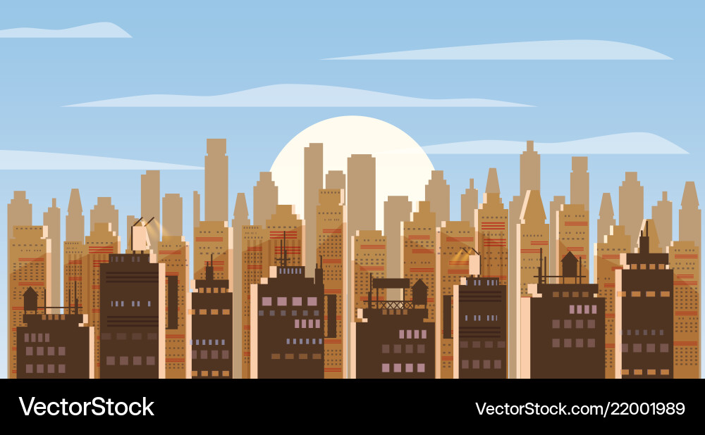 Stadtlandschaft Tag moderne Stadt Skyline Panorama Stadtlandschaft Tag moderne Stadt Skyline Panorama vektorbild
