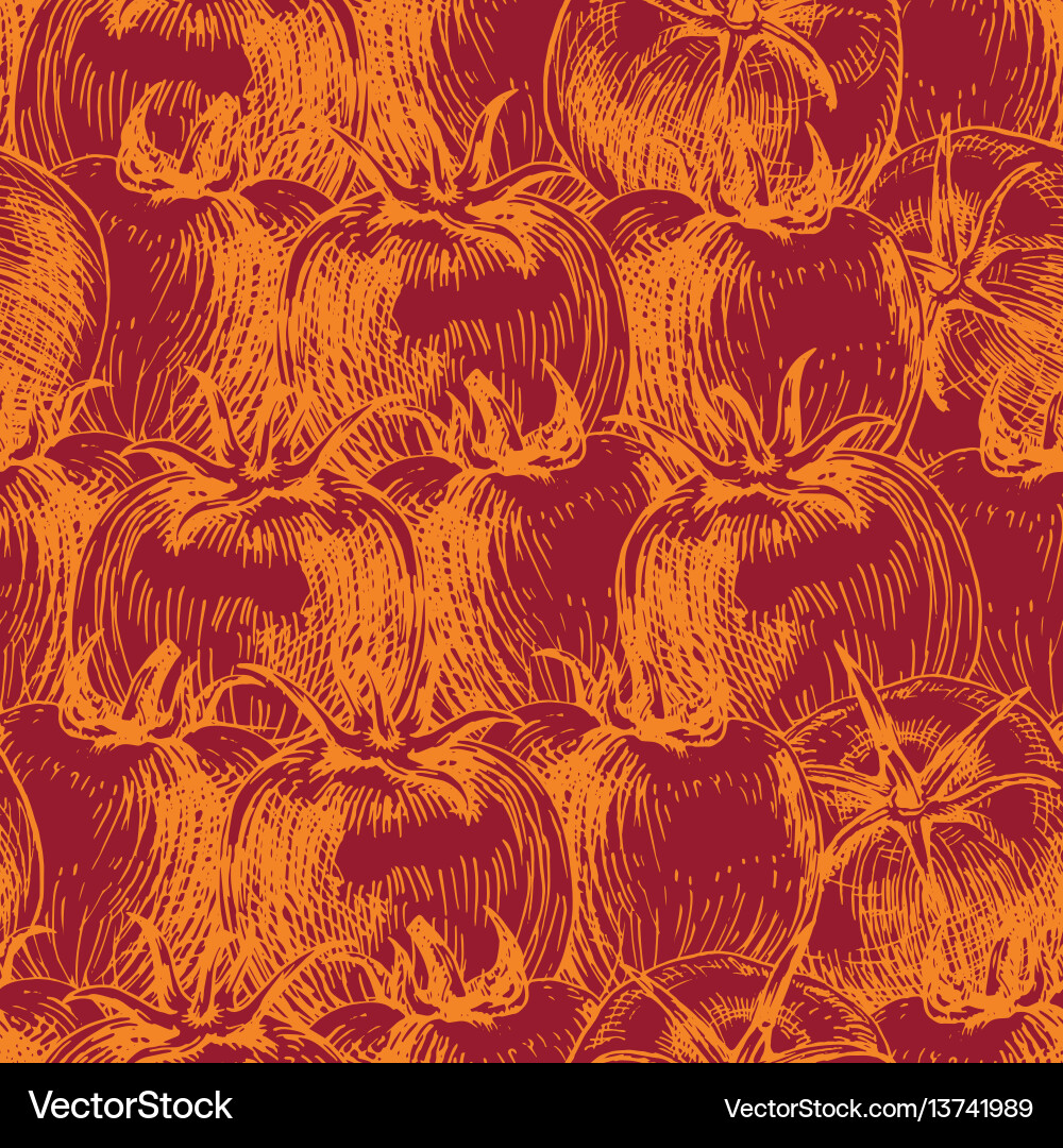 Tomato Pattern - Retro & Rustic vector image