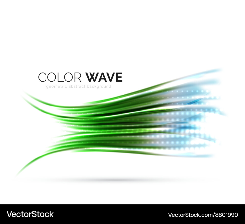 Abstract color wave design element Vector Image