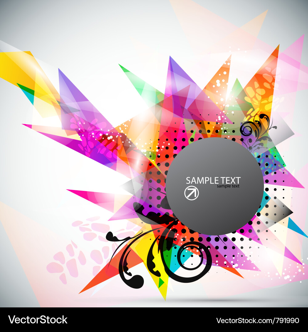 Abstract Colorful Triangle Background Vector Image