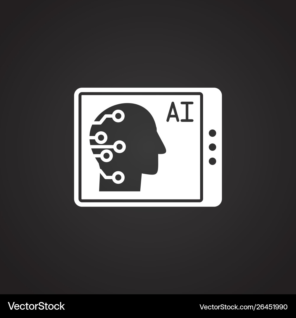 Artificial intelligence ai related icon Artificial intelligence ai related icon vector image