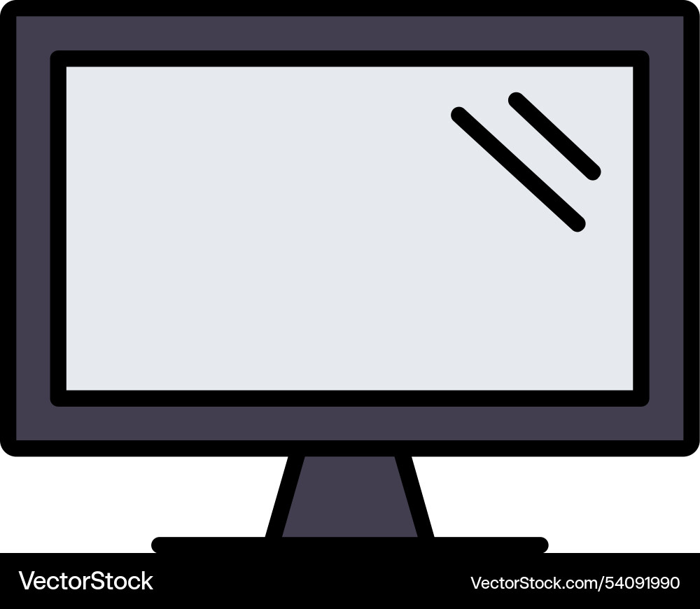 Computer line filled icon design Vector Image
