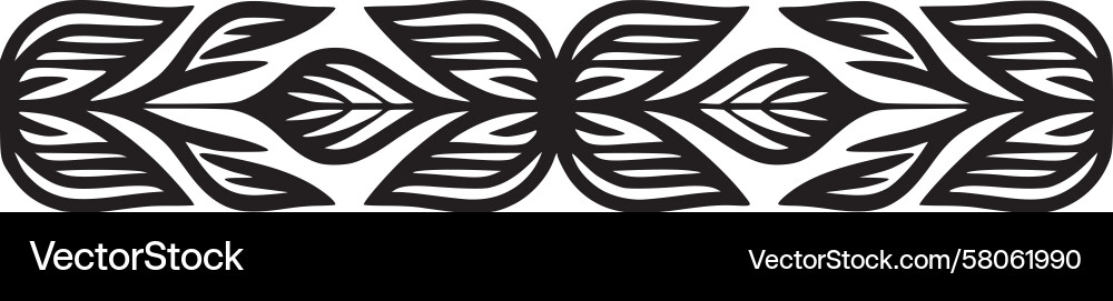 Elegant Leaf Border Pattern Vector Image