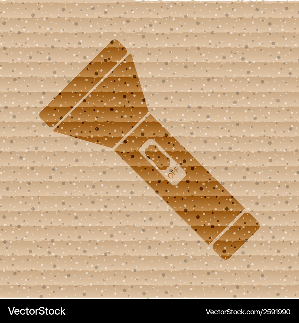 Flashlight flat modern web button and space vector image