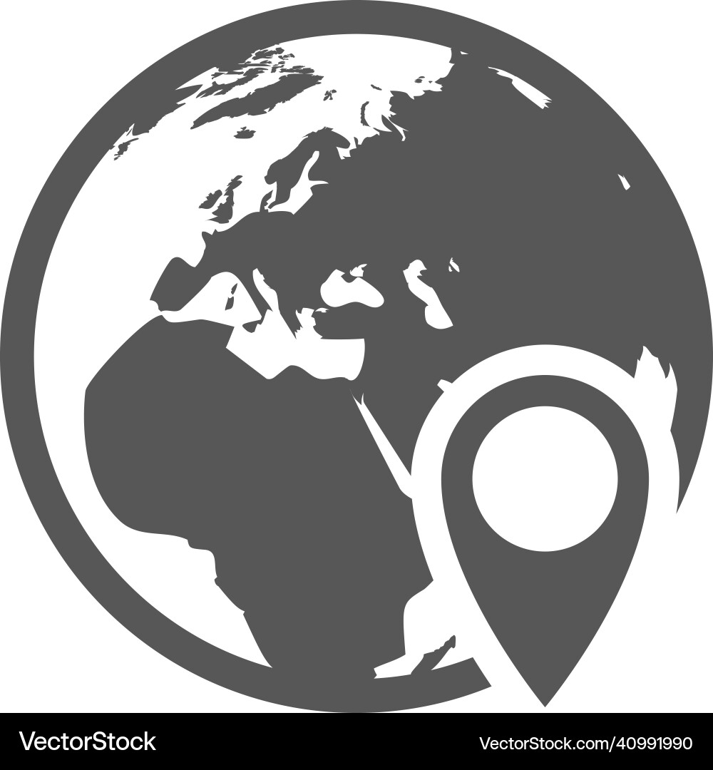Global Location Pointer - Geo Pin vector image