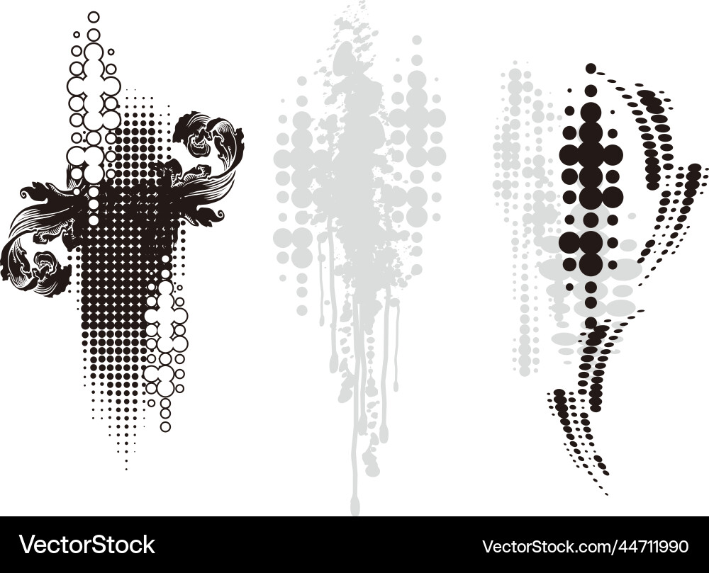 Halftone Pattern Set vector image