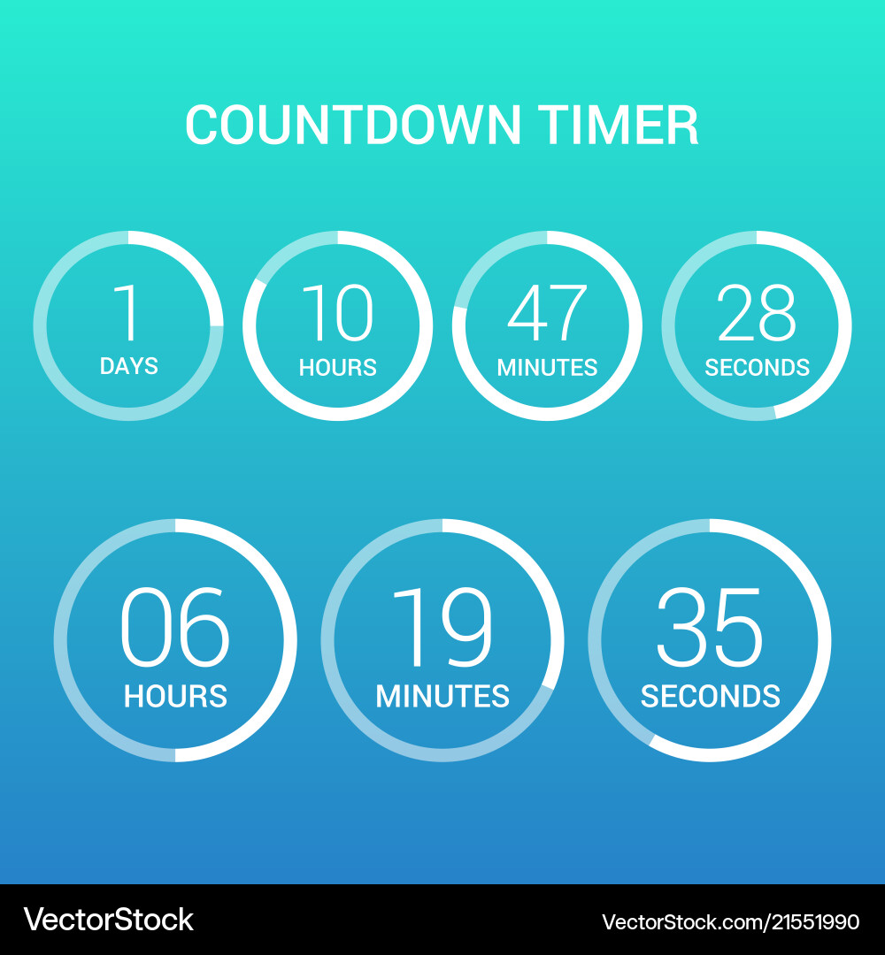 Kreiszähleruhrzähler Timer auf Gradient vektorbild