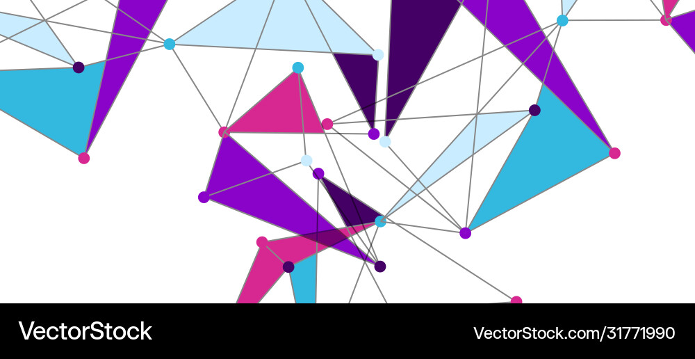 Line points connections triangular technology Line points connections triangular technology Vector Image
