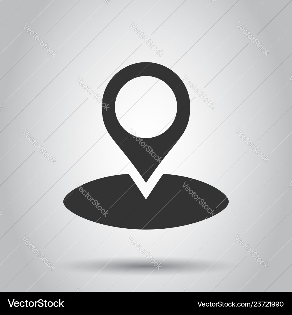 Map pointer in flat style gps navigation mark vector image