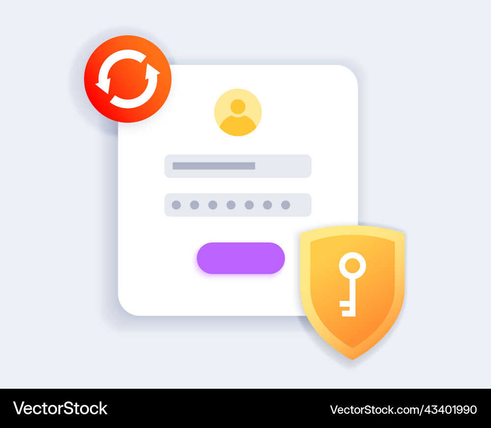 Password Reset Action vector image
