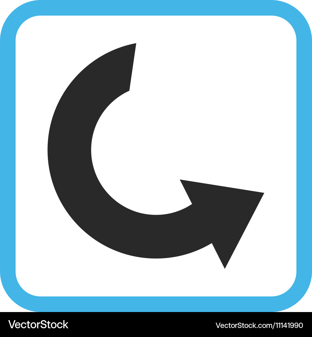 Rotate ccw icon in a frame vector image