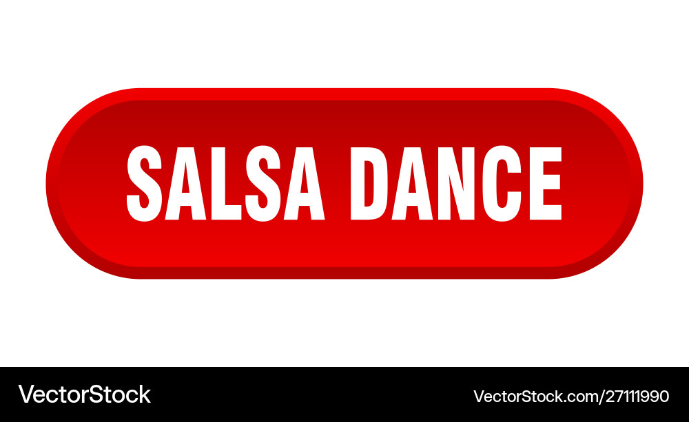 Salsa dance button rounded red sign Vector Image