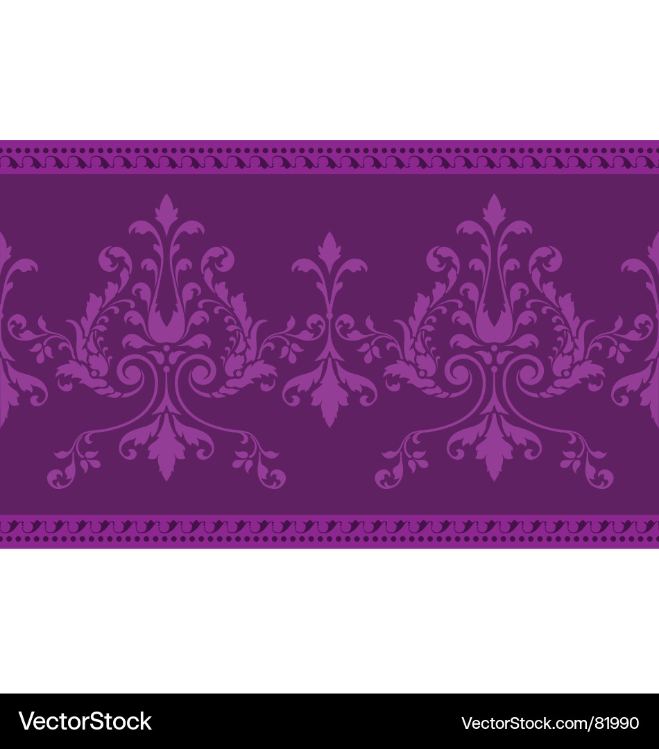 Scroll work border vector image