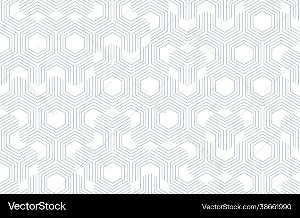 Seamless geometric pattern with hexagons and lines Seamless geometric pattern with hexagons and lines vector image