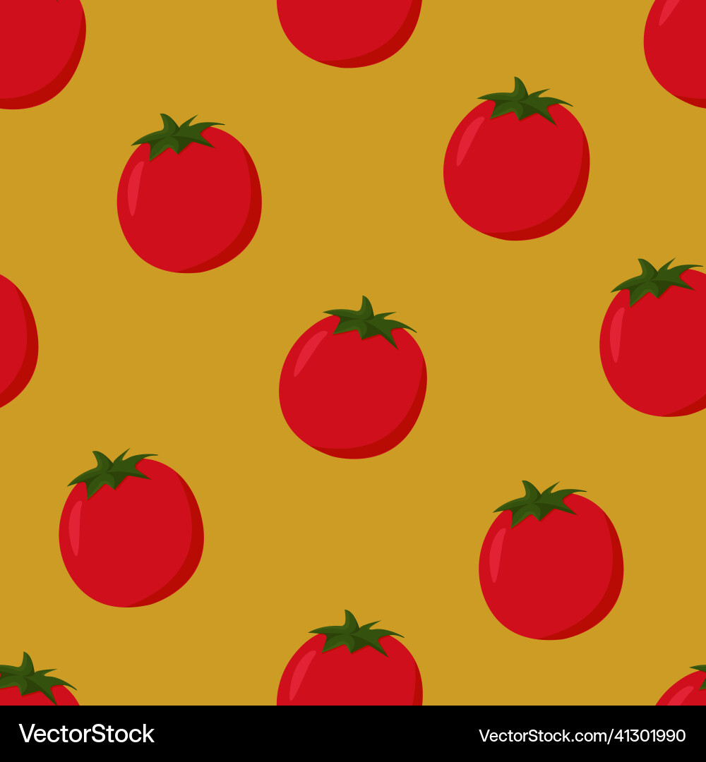 Seamless pattern with tomatoes Vector Image