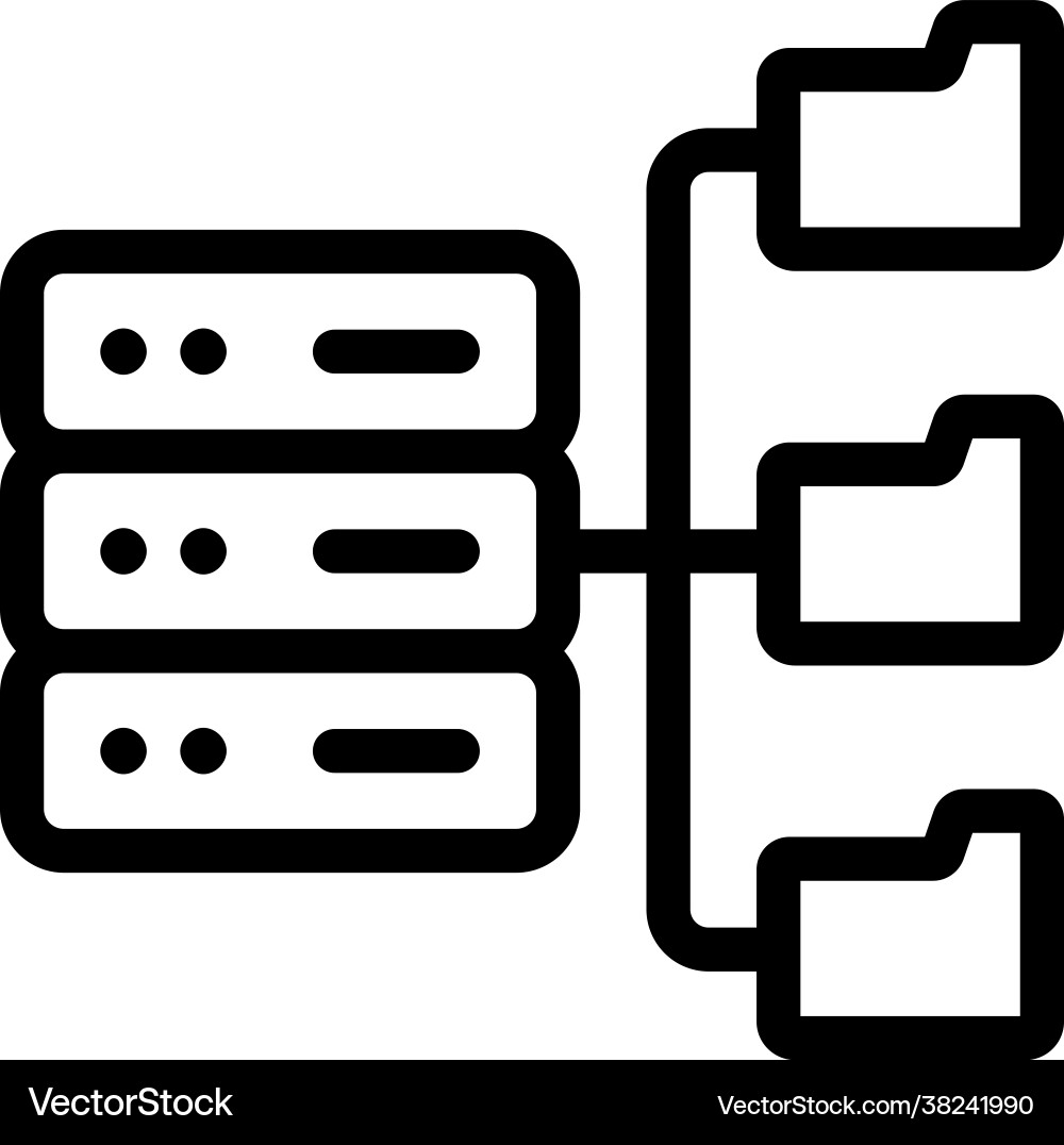 Server architecture vector image