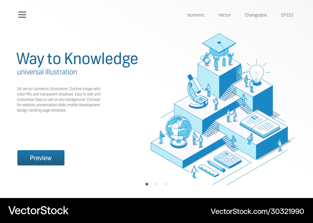 Way to knowledge learning students teamwork vector image