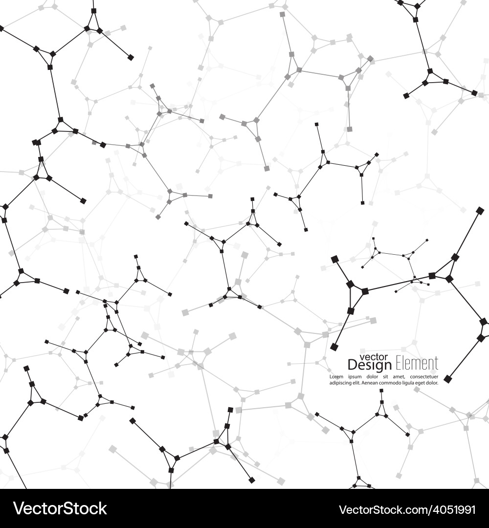 Abstract background with dna molecule structure vector image