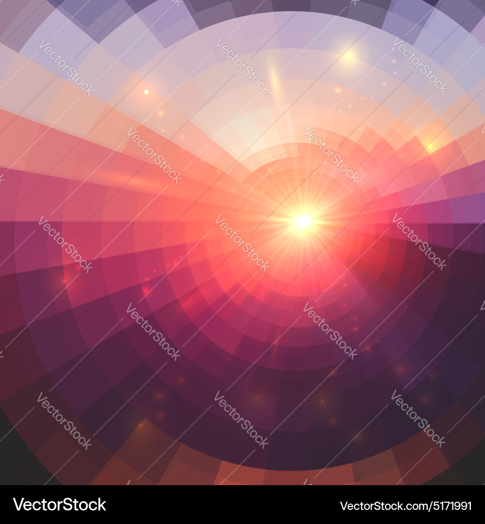 Abstract Pink Technology Mosaic Vector Image