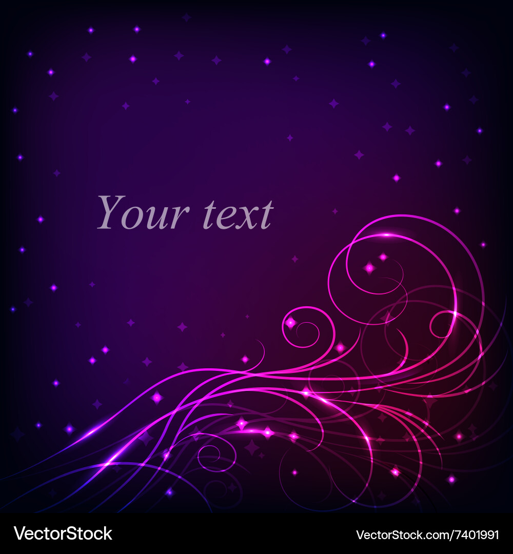 Beautiful shiny pattern on dark background Vector Image