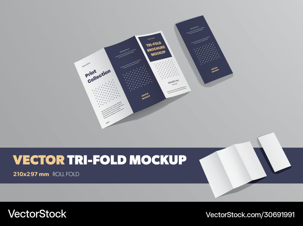 Business brochure template with print collection Business brochure template with print collection vector image