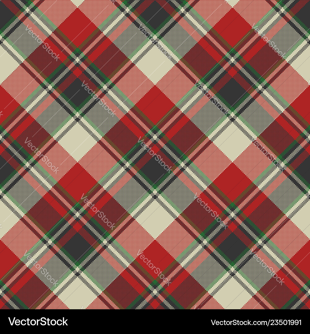 Check fabric texture pixel seamless pattern vector image