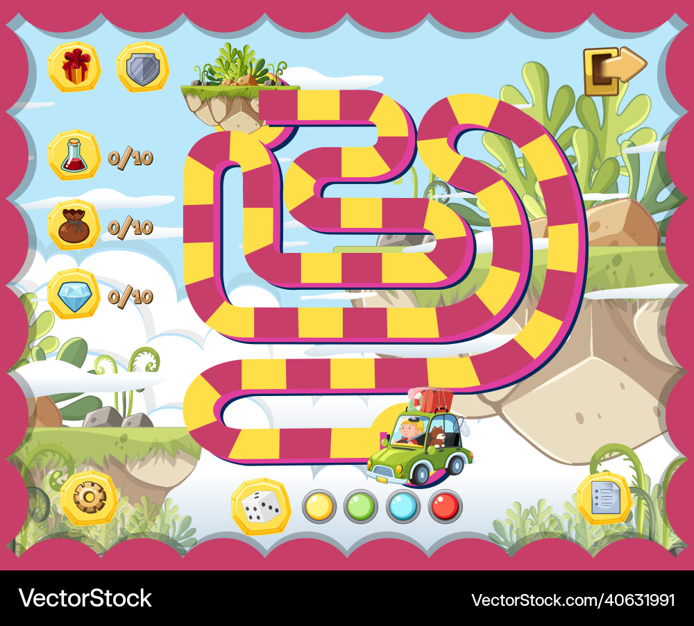 Counting number game template for kid Counting number game template for kid vector image