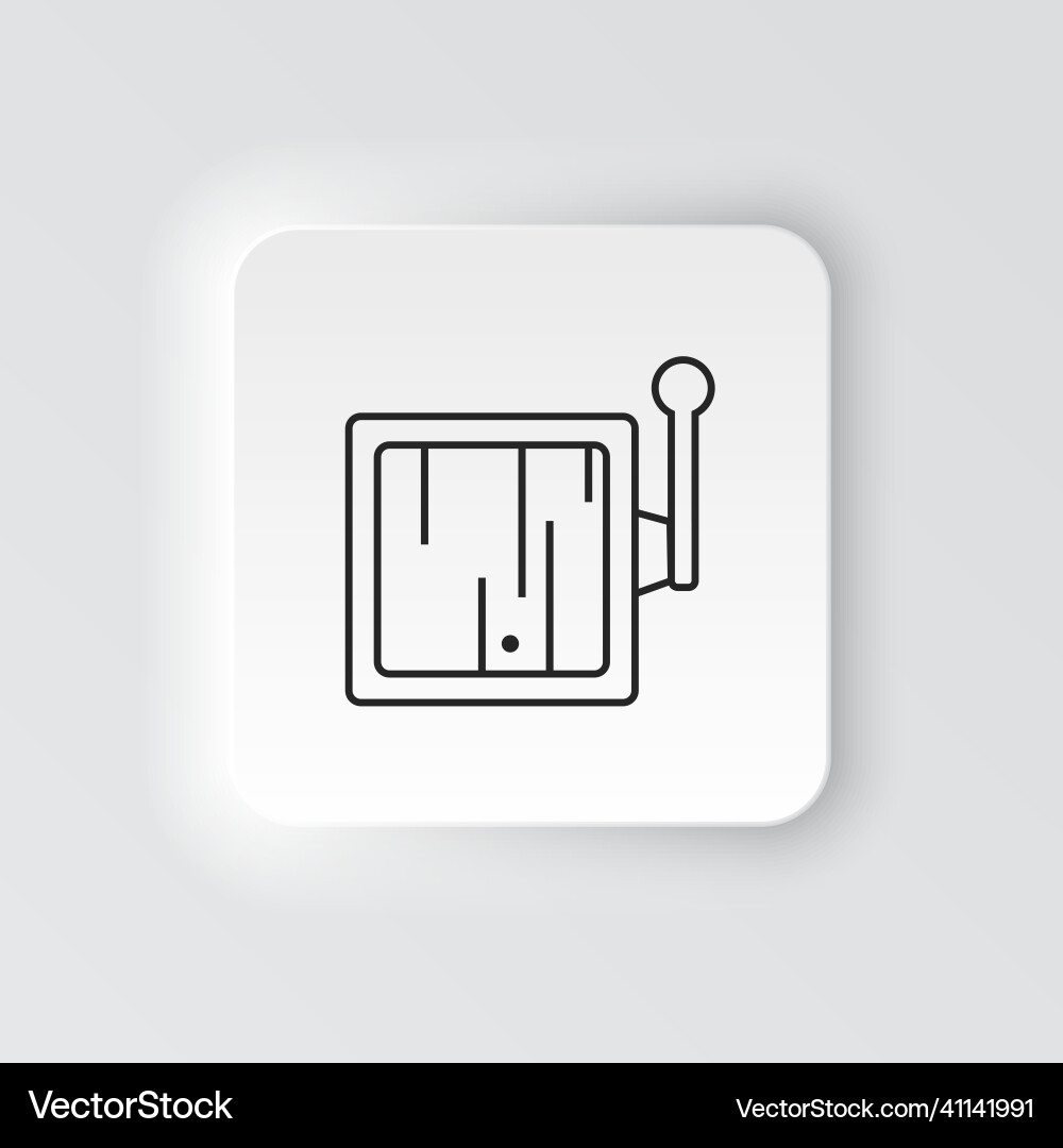 Game console retro arcade neumorphic style icon Game console retro arcade neumorphic style icon vector image