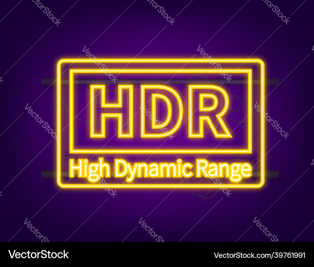 High dynamic range imaging definition hdr Vector Image