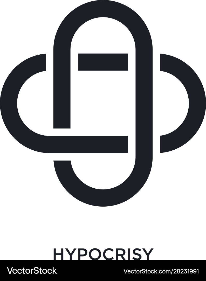 Hypocrisy isolated icon simple element from Vector Image