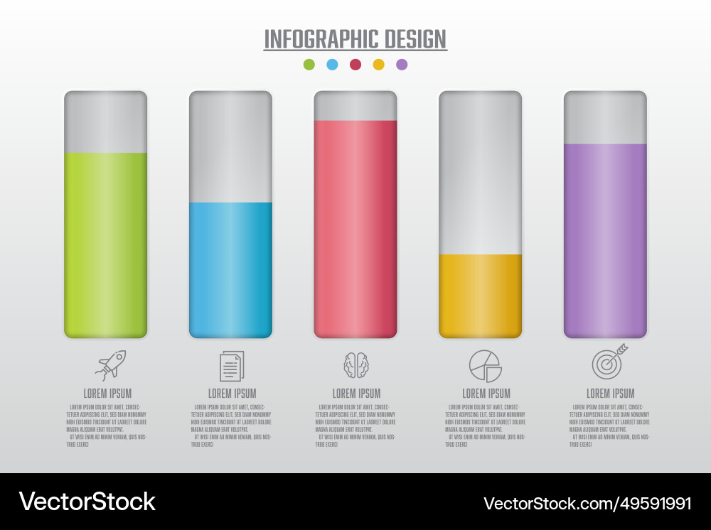 Infographic business data process chart element 5 Infographic business data process chart element 5 vector image