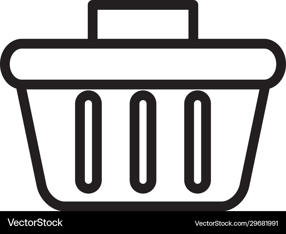 Isolated trash line style icon design vector image