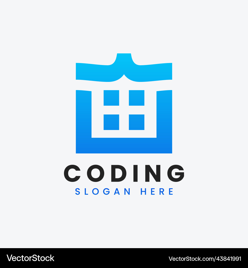 Moderne Computer Programmieren Logo Design Moderne Computer Programmieren Logo Design vektorbild