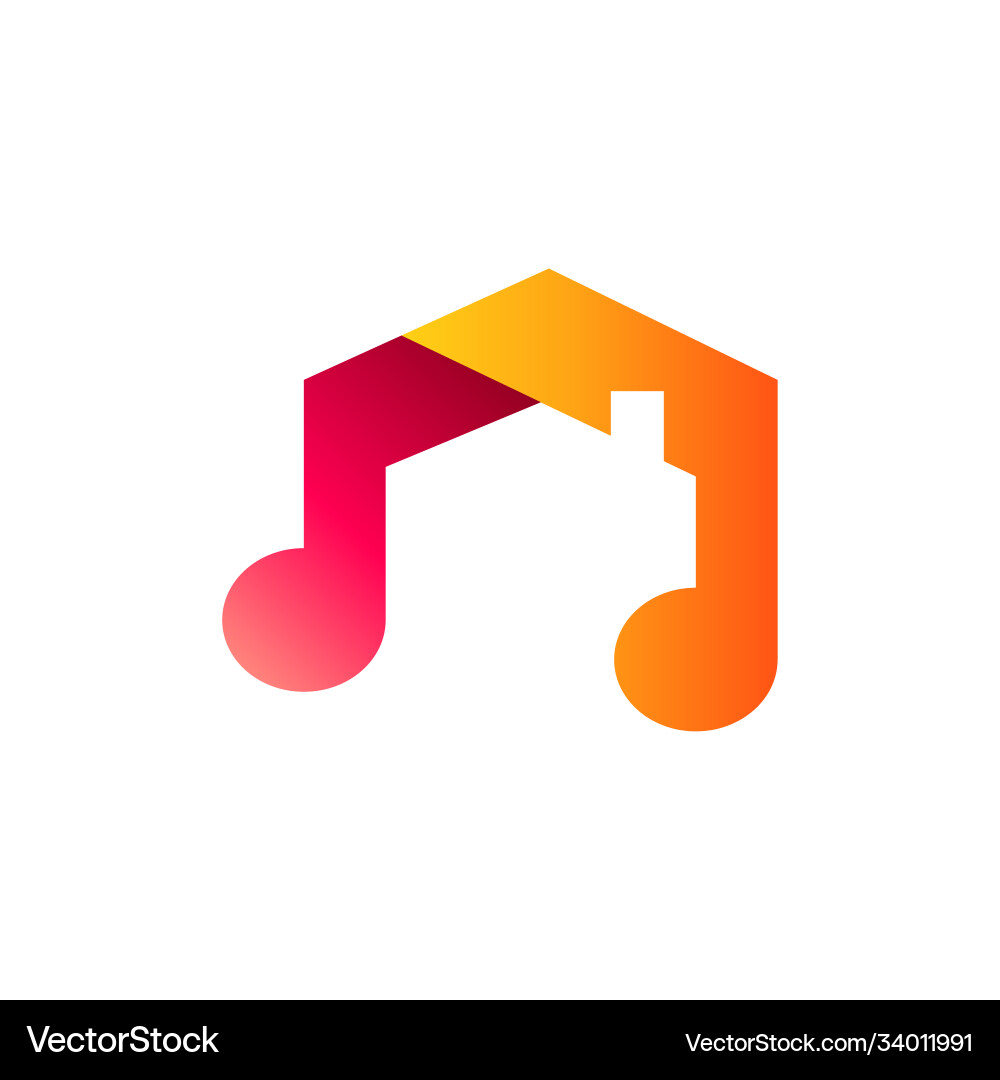 Music house logo Music house logo vector image