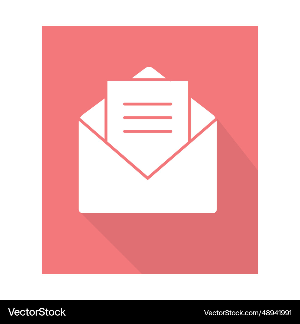 Opened message sign with background Opened message sign with background Vector Image